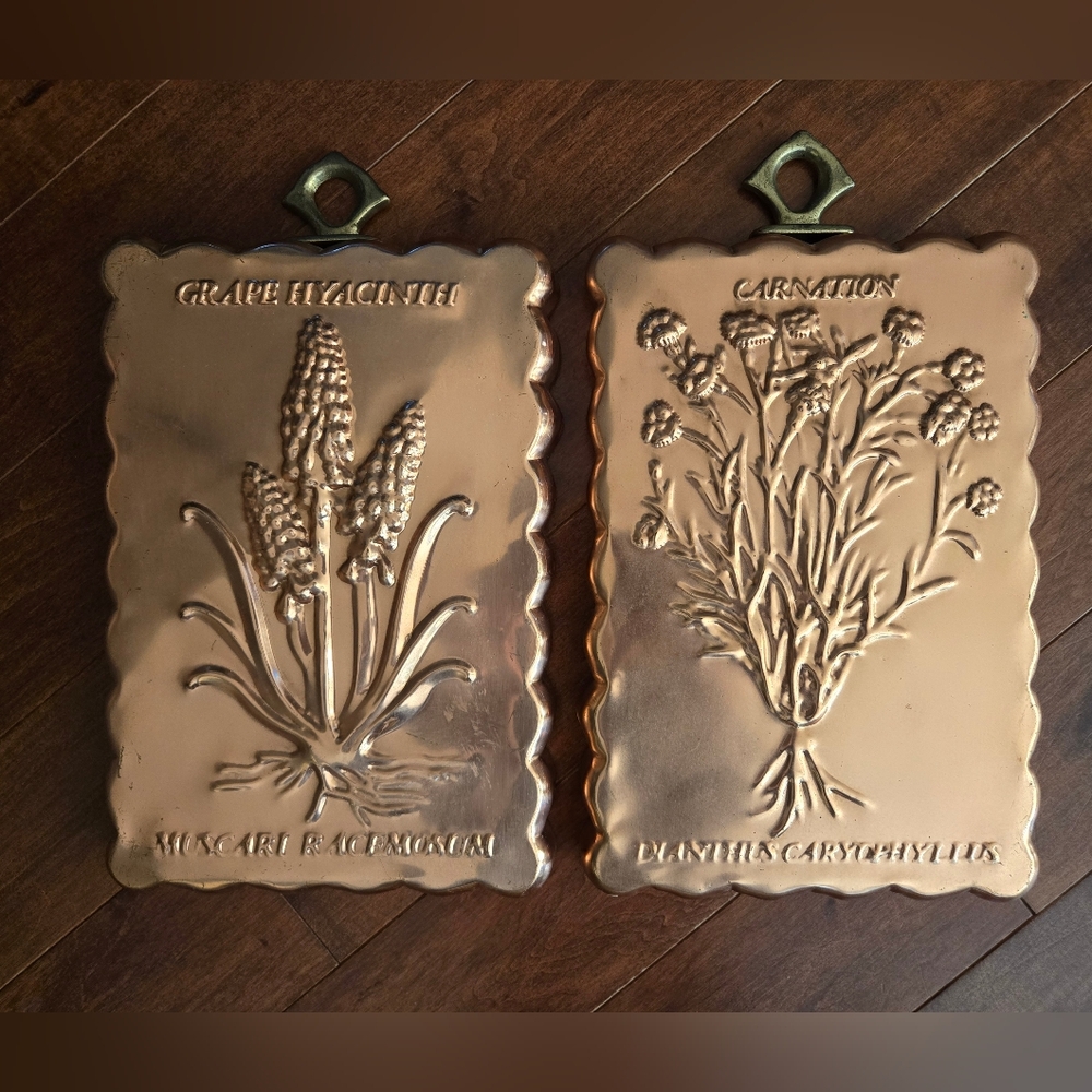 VTG💫Set of Copper Stamped Wall Plaques